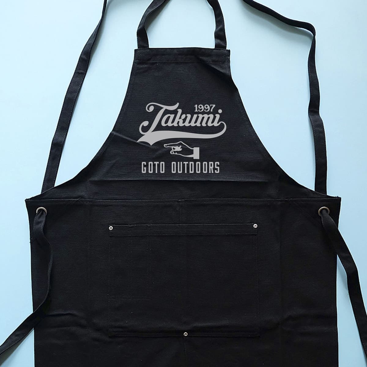 TYPO_キャンバスエプロン_ブラック