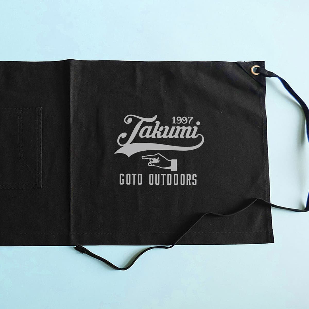 TYPO_キャンバスエプロン_ブラック