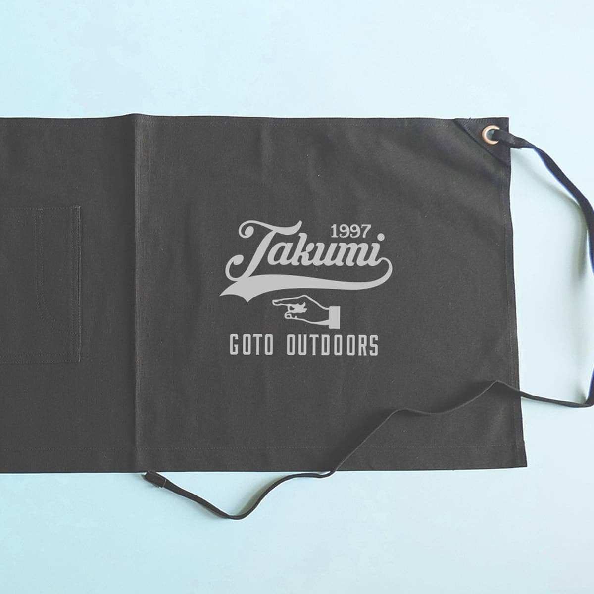 TYPO_キャンバスエプロン_ブラック